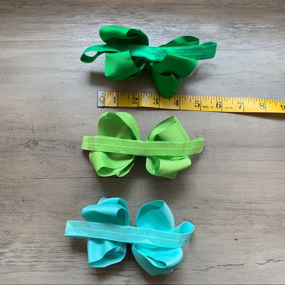 Ribbon Hair Bow Elastic Headband Set of 6, New - Picture 6 of 7